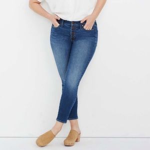 Madewell Button Front Crop Skinny Jeans 33